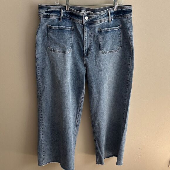 Mica Cropped Wide Leg Front Pocket Jeans  size 18w - Picture 1 of 6